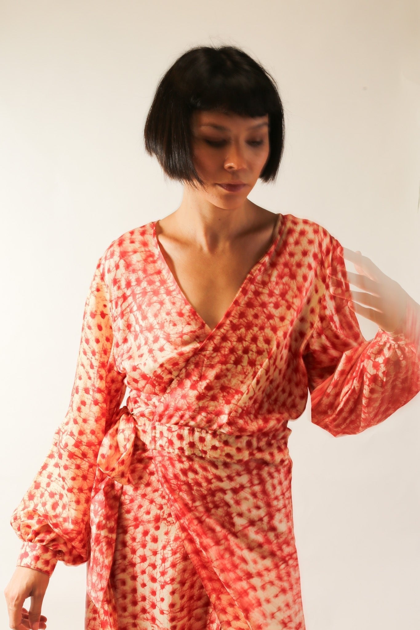 Silk WRAP DRESS CECYLIA - BANGKOK TAILOR CLOTHING STORE - HANDMADE CLOTHING