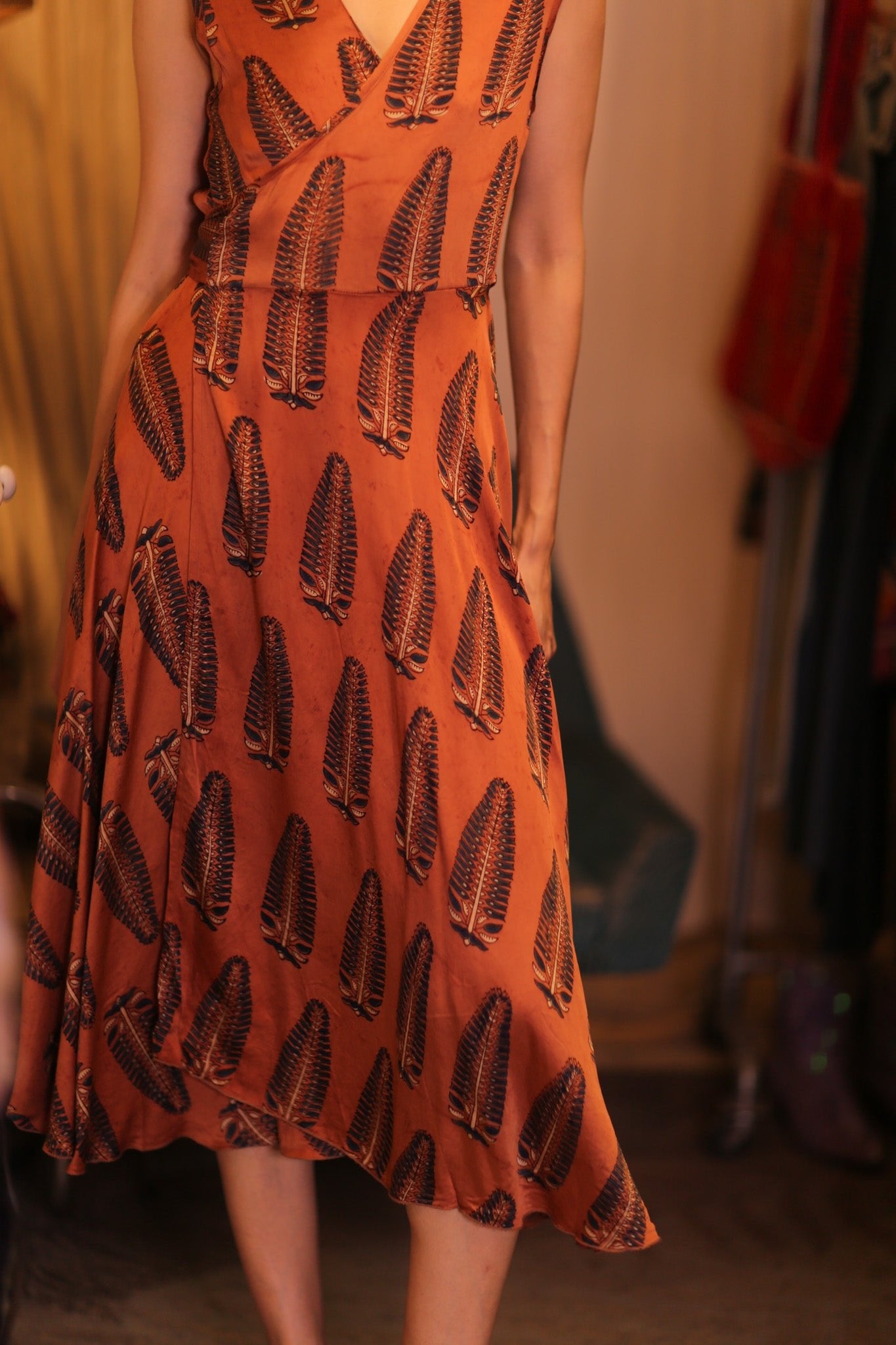 SILK WRAP DRESS GABRIELE PAN - BANGKOK TAILOR CLOTHING STORE - HANDMADE CLOTHING
