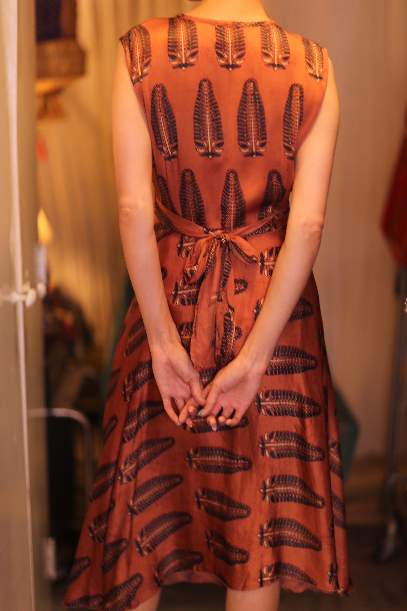 SILK WRAP DRESS GABRIELE PAN - BANGKOK TAILOR CLOTHING STORE - HANDMADE CLOTHING