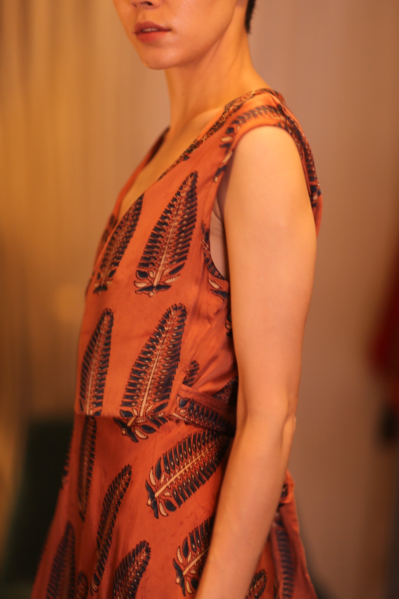 SILK WRAP DRESS GABRIELE PAN - BANGKOK TAILOR CLOTHING STORE - HANDMADE CLOTHING