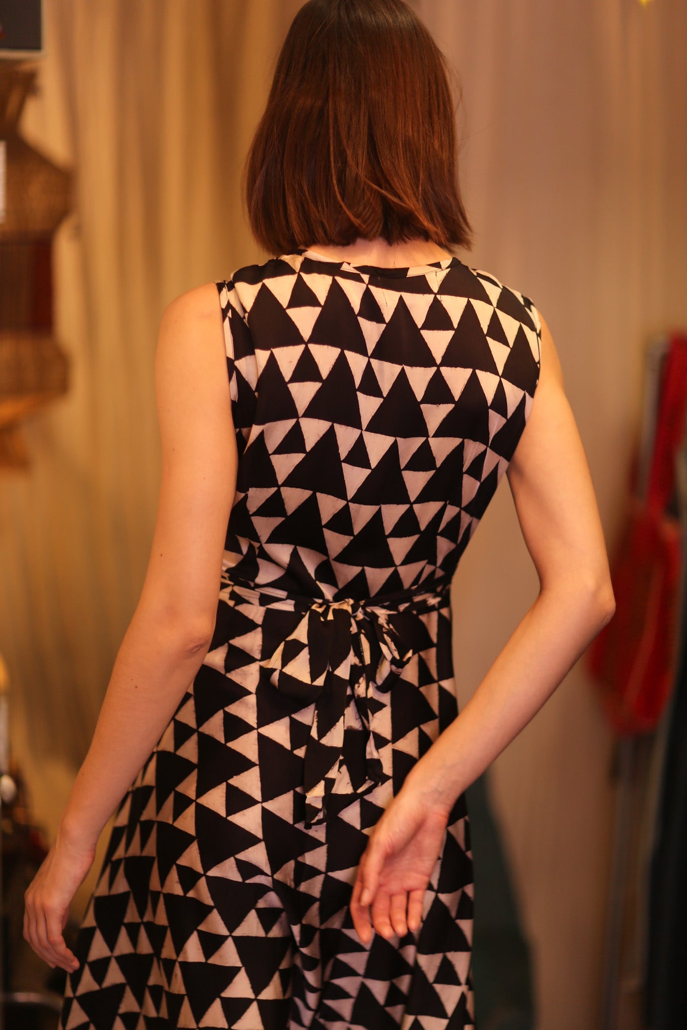 SILK WRAP DRESS GABRIELE TRI - BANGKOK TAILOR CLOTHING STORE - HANDMADE CLOTHING
