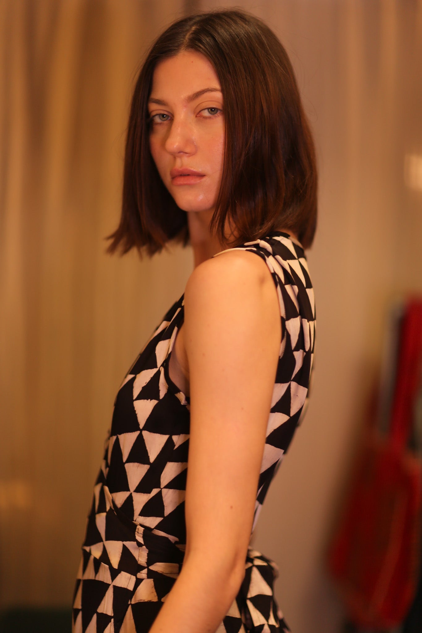 SILK WRAP DRESS GABRIELE TRI - BANGKOK TAILOR CLOTHING STORE - HANDMADE CLOTHING