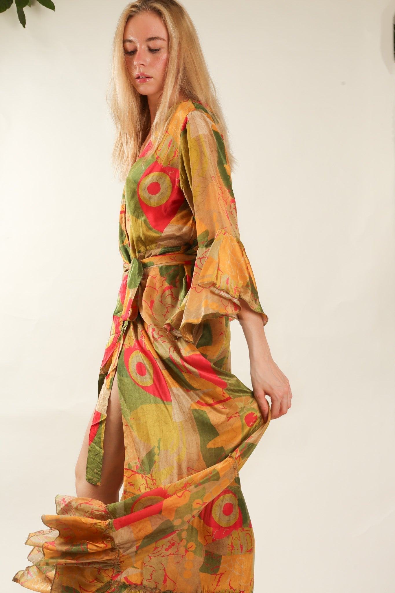 SILK WRAP DRESS KIMONO ISARA - BANGKOK TAILOR CLOTHING STORE - HANDMADE CLOTHING