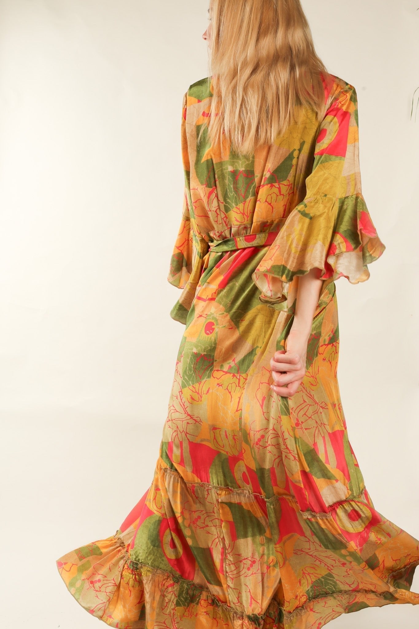 SILK WRAP DRESS KIMONO ISARA - BANGKOK TAILOR CLOTHING STORE - HANDMADE CLOTHING