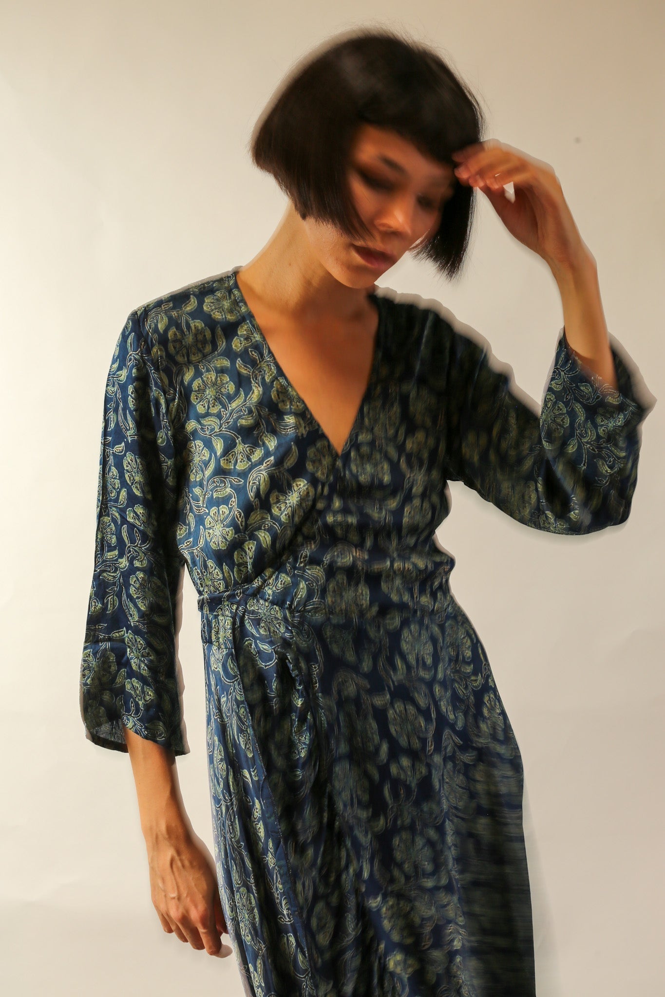 SILK WRAP DRESS WANDA - BANGKOK TAILOR CLOTHING STORE - HANDMADE CLOTHING