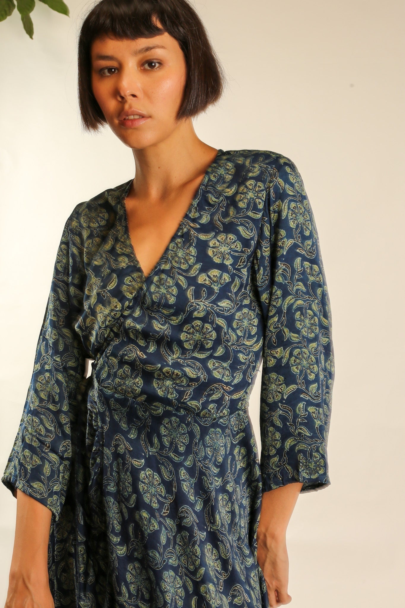 SILK WRAP DRESS WANDA - BANGKOK TAILOR CLOTHING STORE - HANDMADE CLOTHING