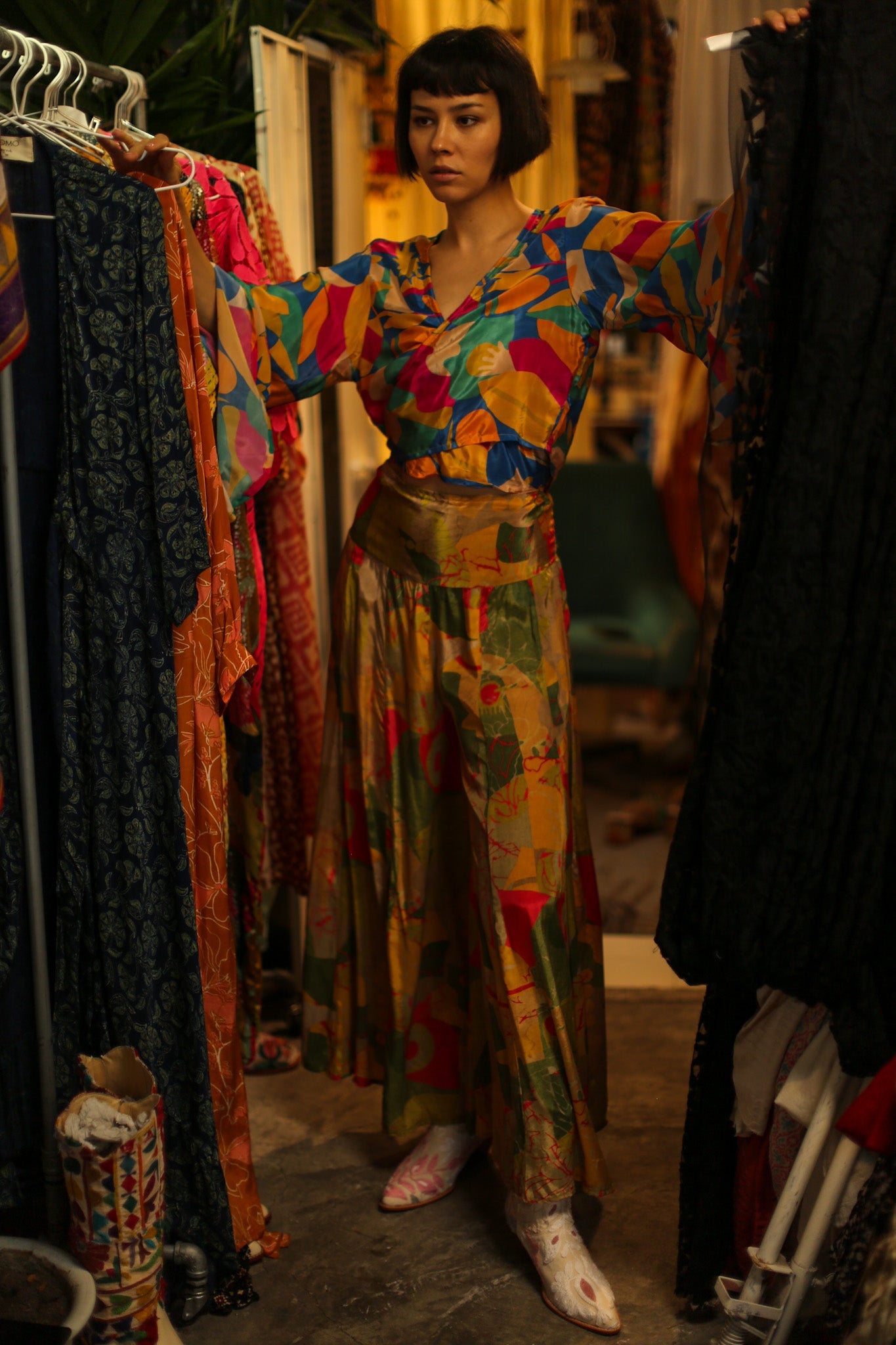 SILK WRAP TOP FRANCESCA - BANGKOK TAILOR CLOTHING STORE - HANDMADE CLOTHING