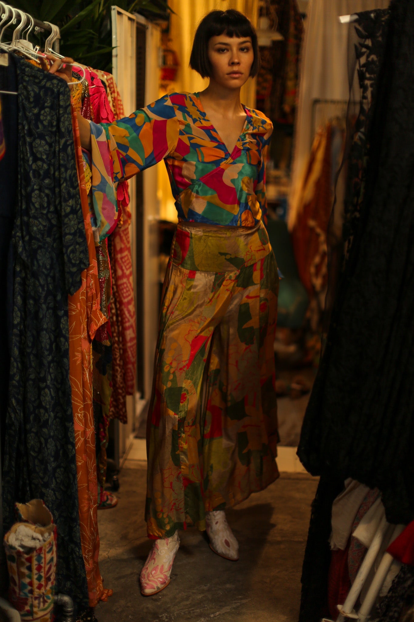 SILK WRAP TOP FRANCESCA - BANGKOK TAILOR CLOTHING STORE - HANDMADE CLOTHING