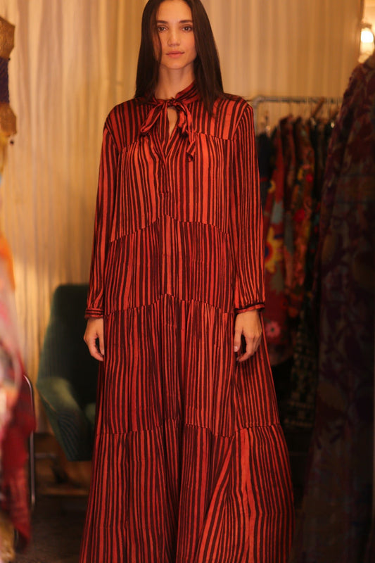 SILK XL BUTTONED DRESS LOA SILAS - BANGKOK TAILOR CLOTHING STORE - HANDMADE CLOTHING