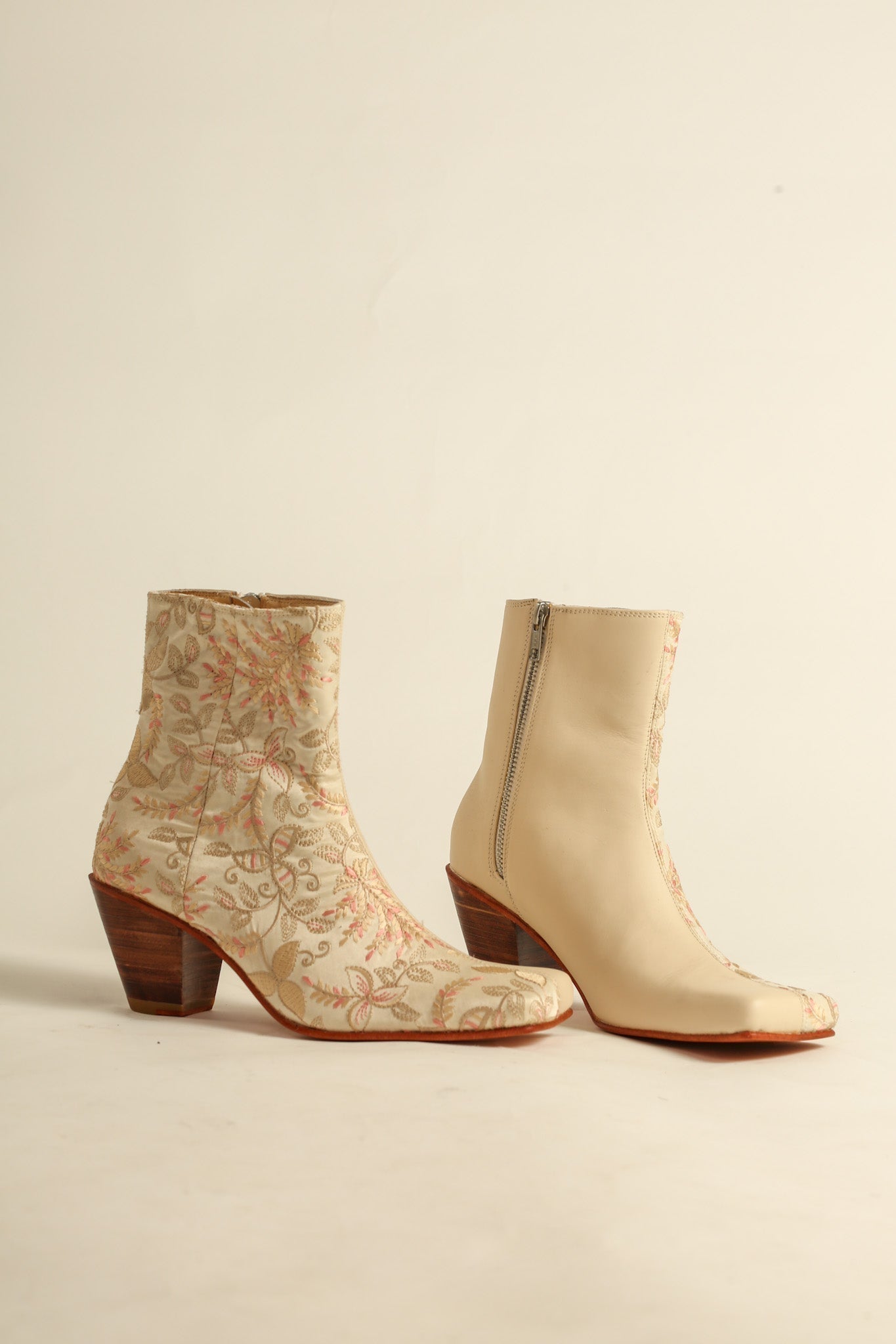 SPLIT LEATHER FABRIC BOOTS OBINA - BANGKOK TAILOR CLOTHING STORE - HANDMADE CLOTHING