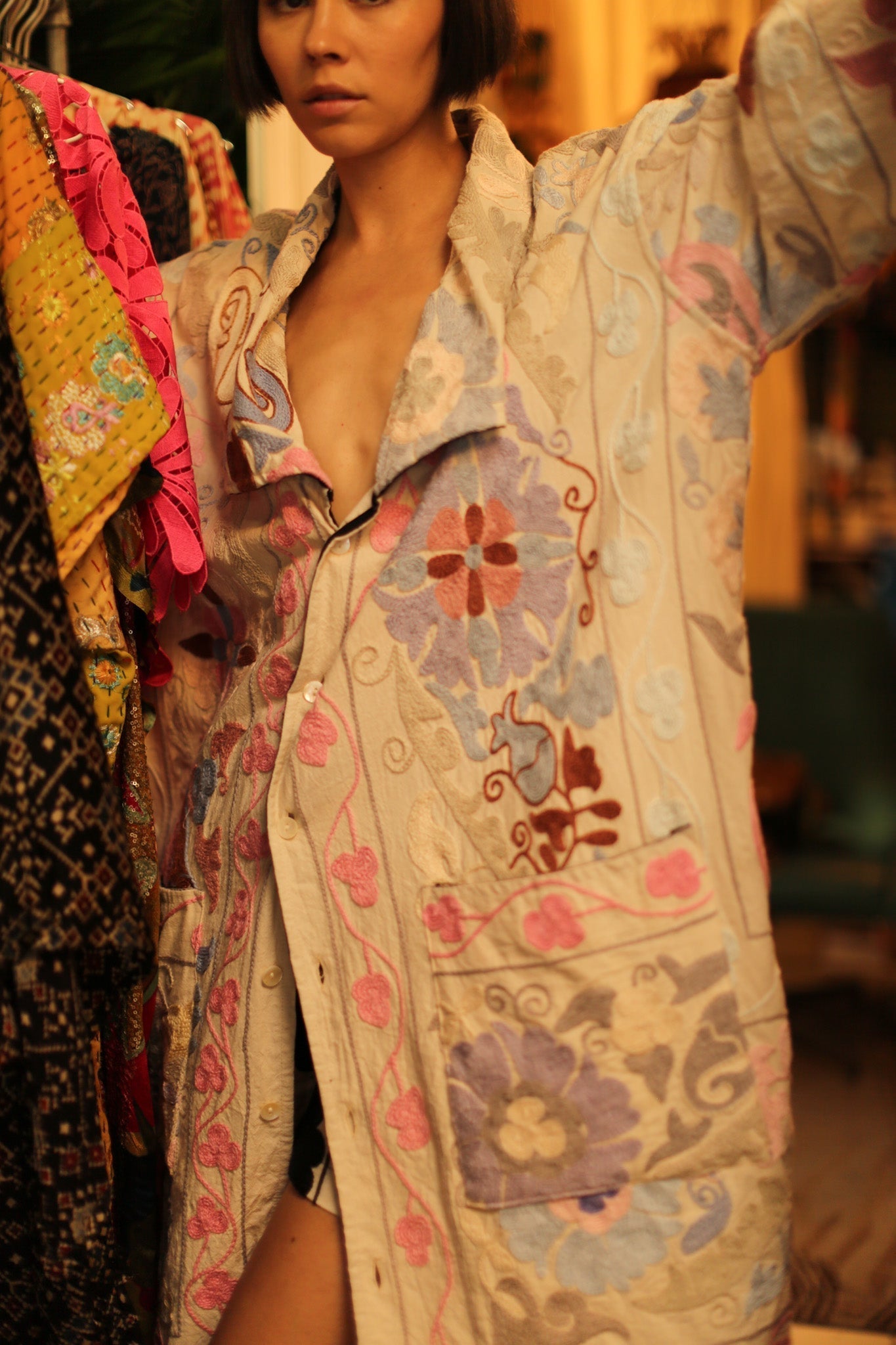 SUZANI COAT LEYNA - BANGKOK TAILOR CLOTHING STORE - HANDMADE CLOTHING