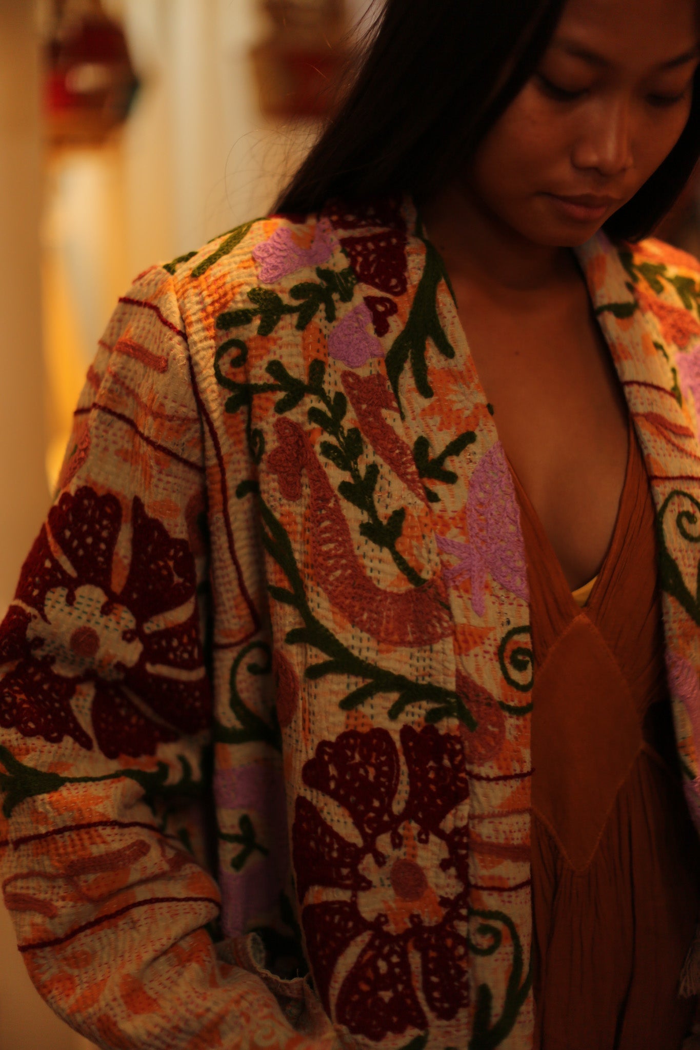 SUZANI EMBROIDERED KIMONO JAYKE - BANGKOK TAILOR CLOTHING STORE - HANDMADE CLOTHING