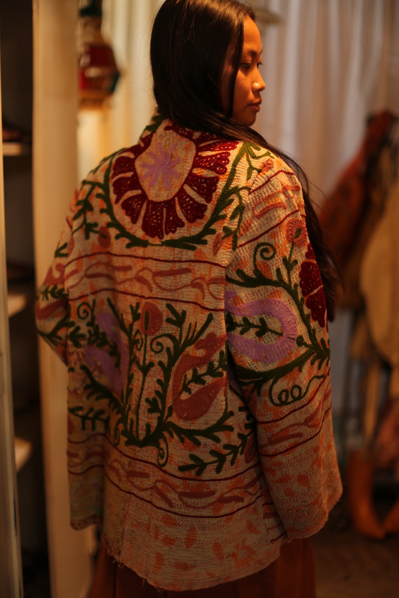 SUZANI EMBROIDERED KIMONO JAYKE - BANGKOK TAILOR CLOTHING STORE - HANDMADE CLOTHING