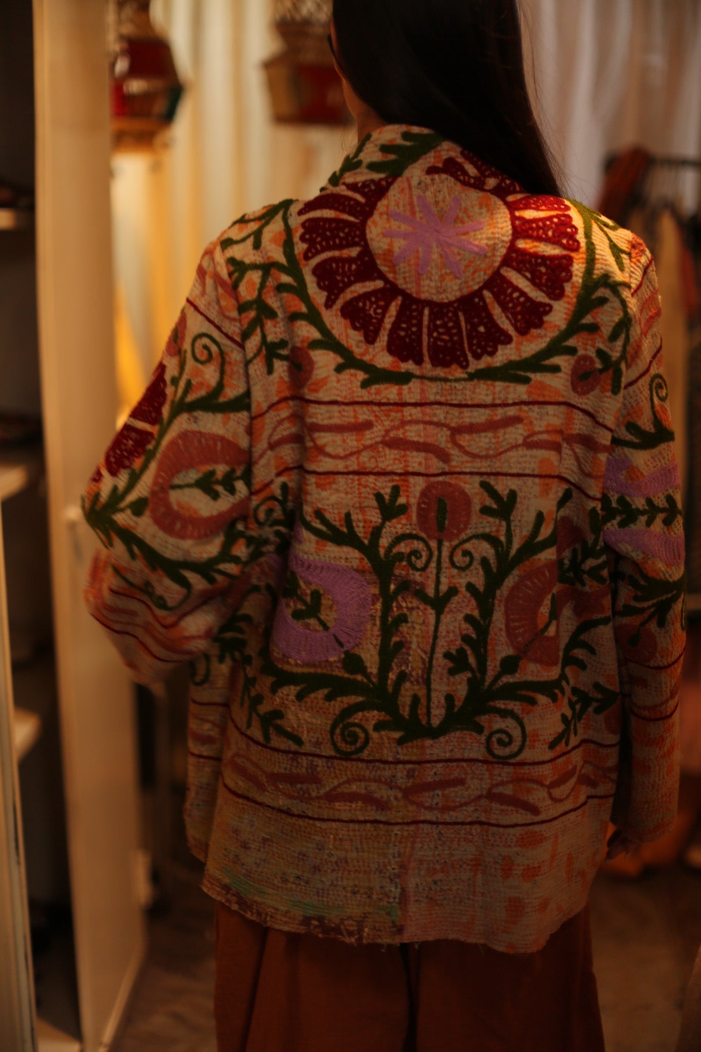 SUZANI EMBROIDERED KIMONO JAYKE - BANGKOK TAILOR CLOTHING STORE - HANDMADE CLOTHING