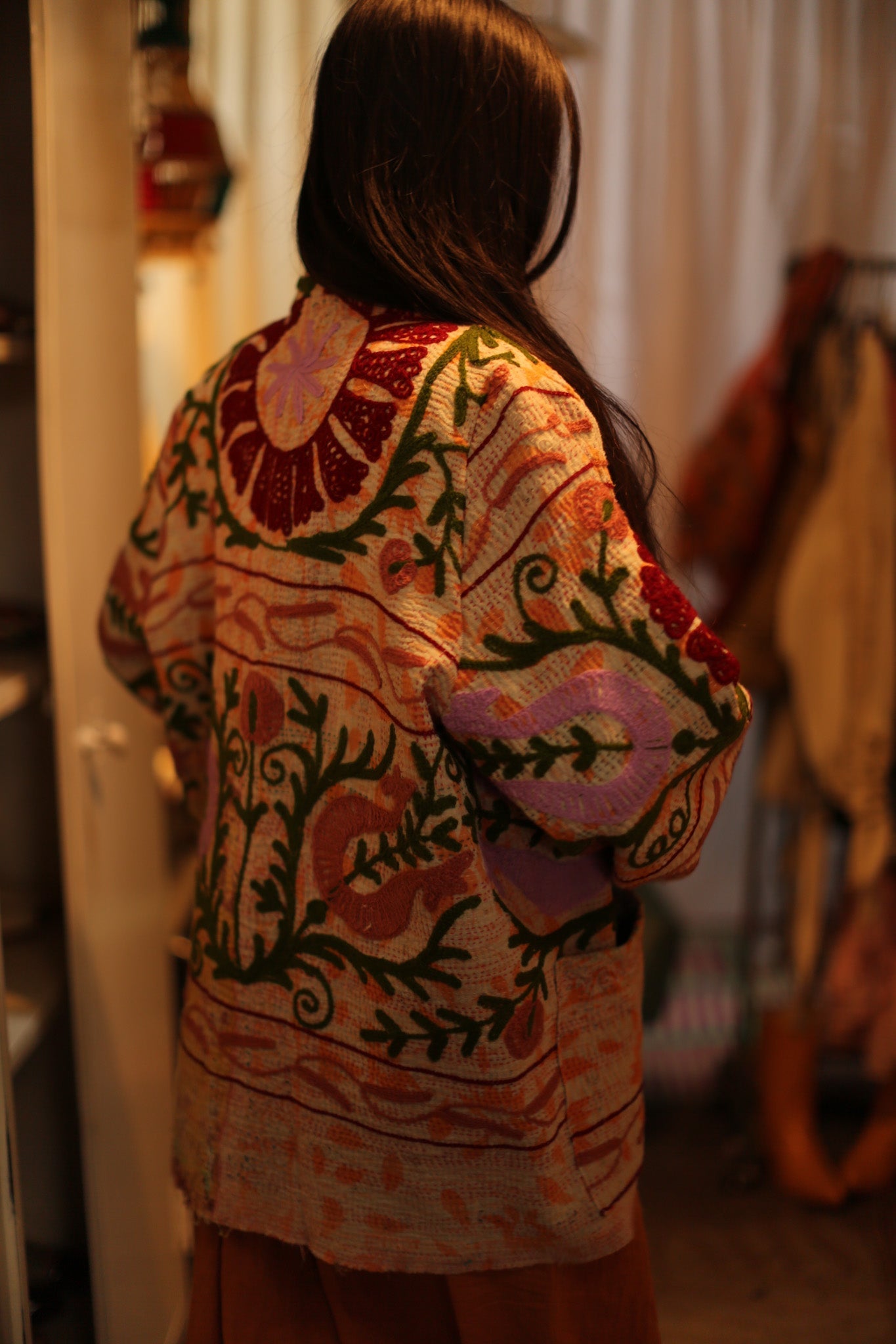 SUZANI EMBROIDERED KIMONO JAYKE - BANGKOK TAILOR CLOTHING STORE - HANDMADE CLOTHING