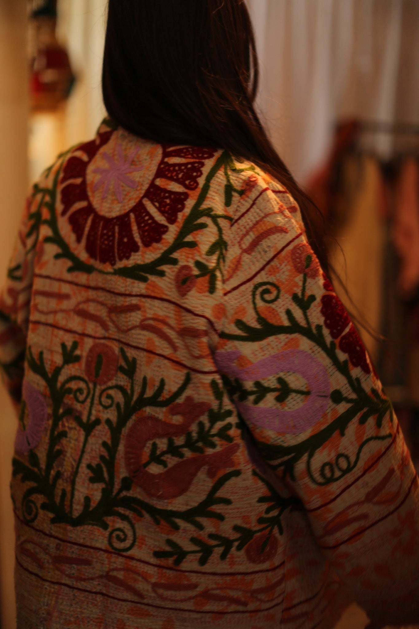 SUZANI EMBROIDERED KIMONO JAYKE - BANGKOK TAILOR CLOTHING STORE - HANDMADE CLOTHING