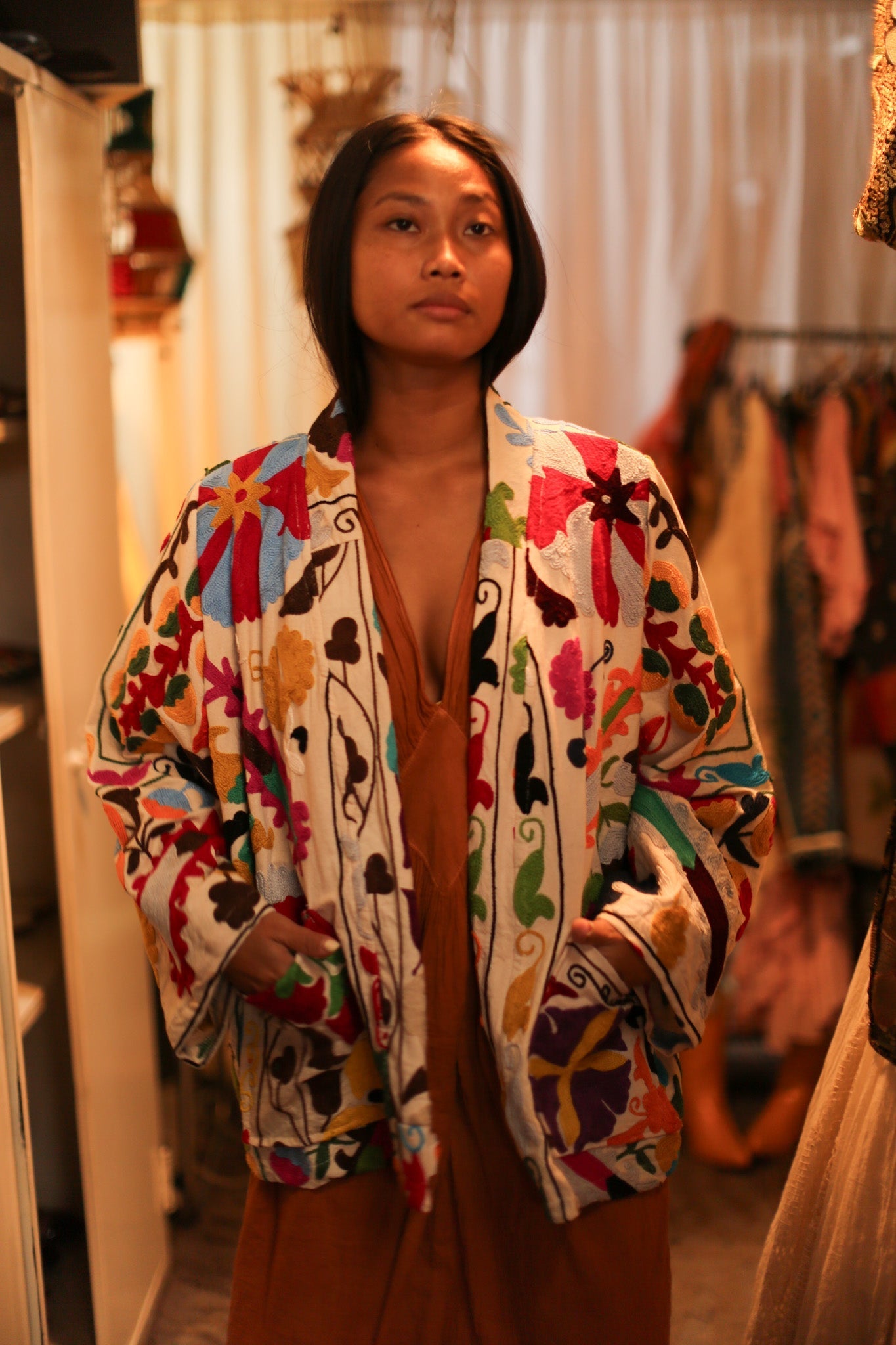 SUZANI KIMONO JACKET MONTY - BANGKOK TAILOR CLOTHING STORE - HANDMADE CLOTHING