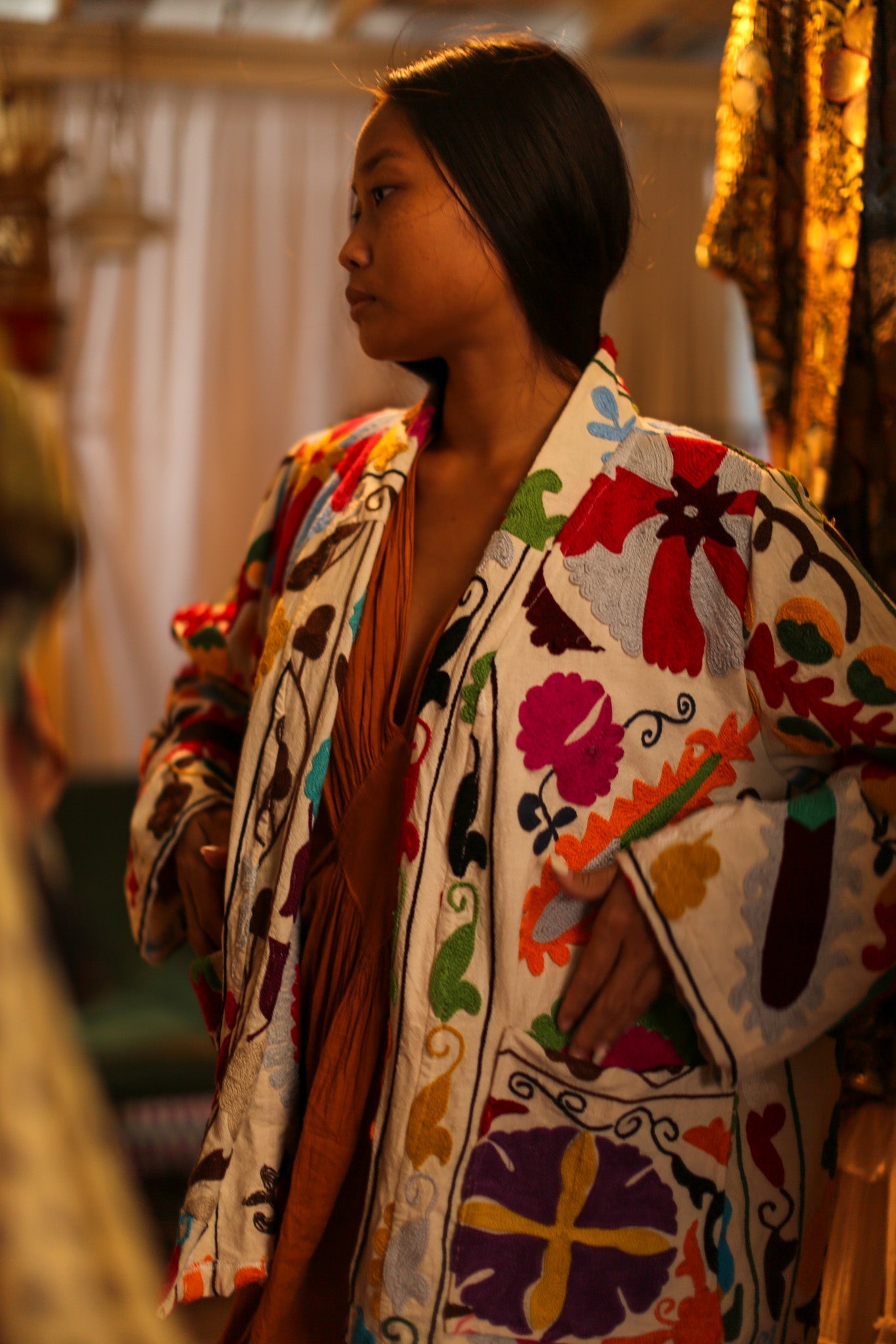 SUZANI KIMONO JACKET MONTY - BANGKOK TAILOR CLOTHING STORE - HANDMADE CLOTHING