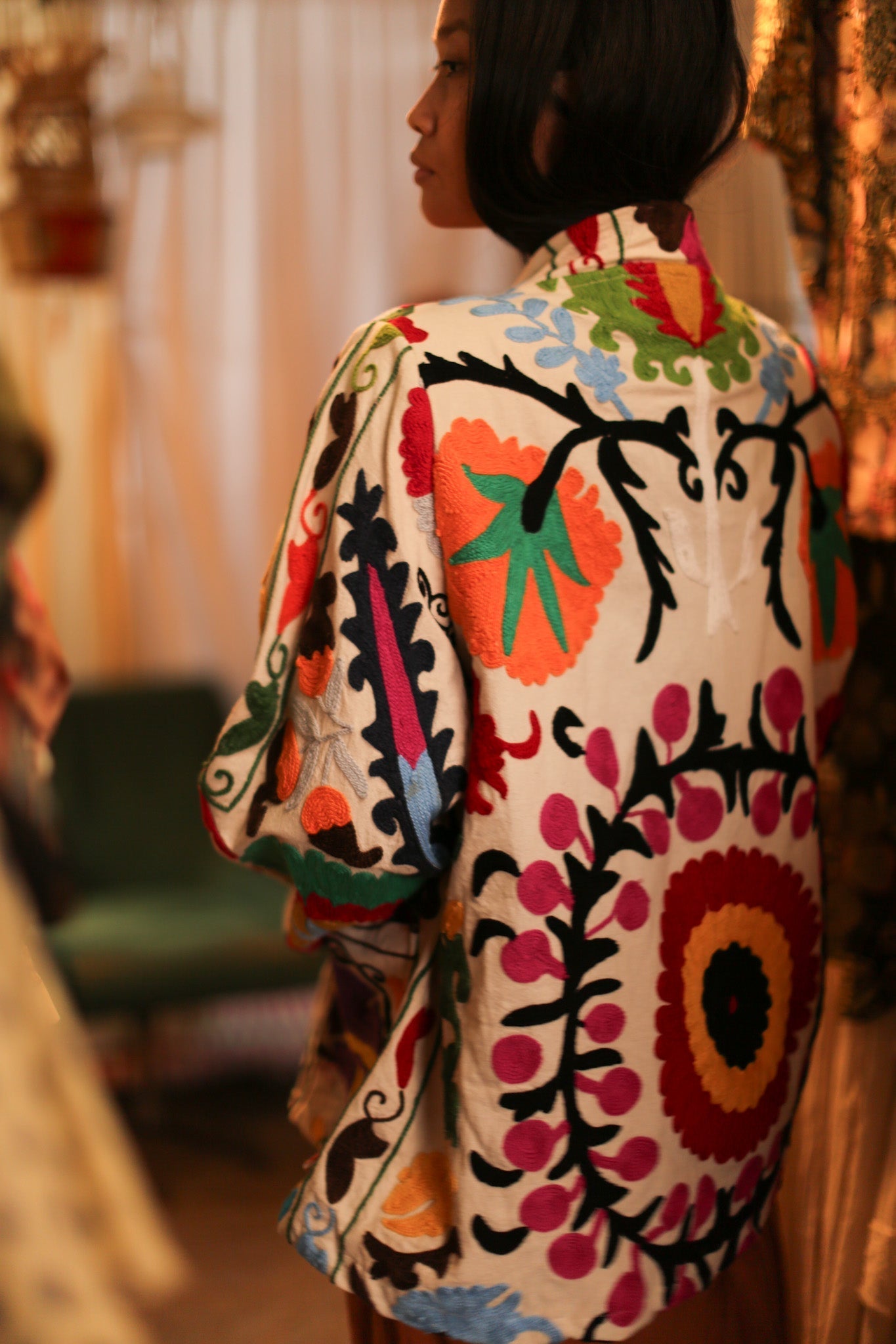 SUZANI KIMONO JACKET MONTY - BANGKOK TAILOR CLOTHING STORE - HANDMADE CLOTHING