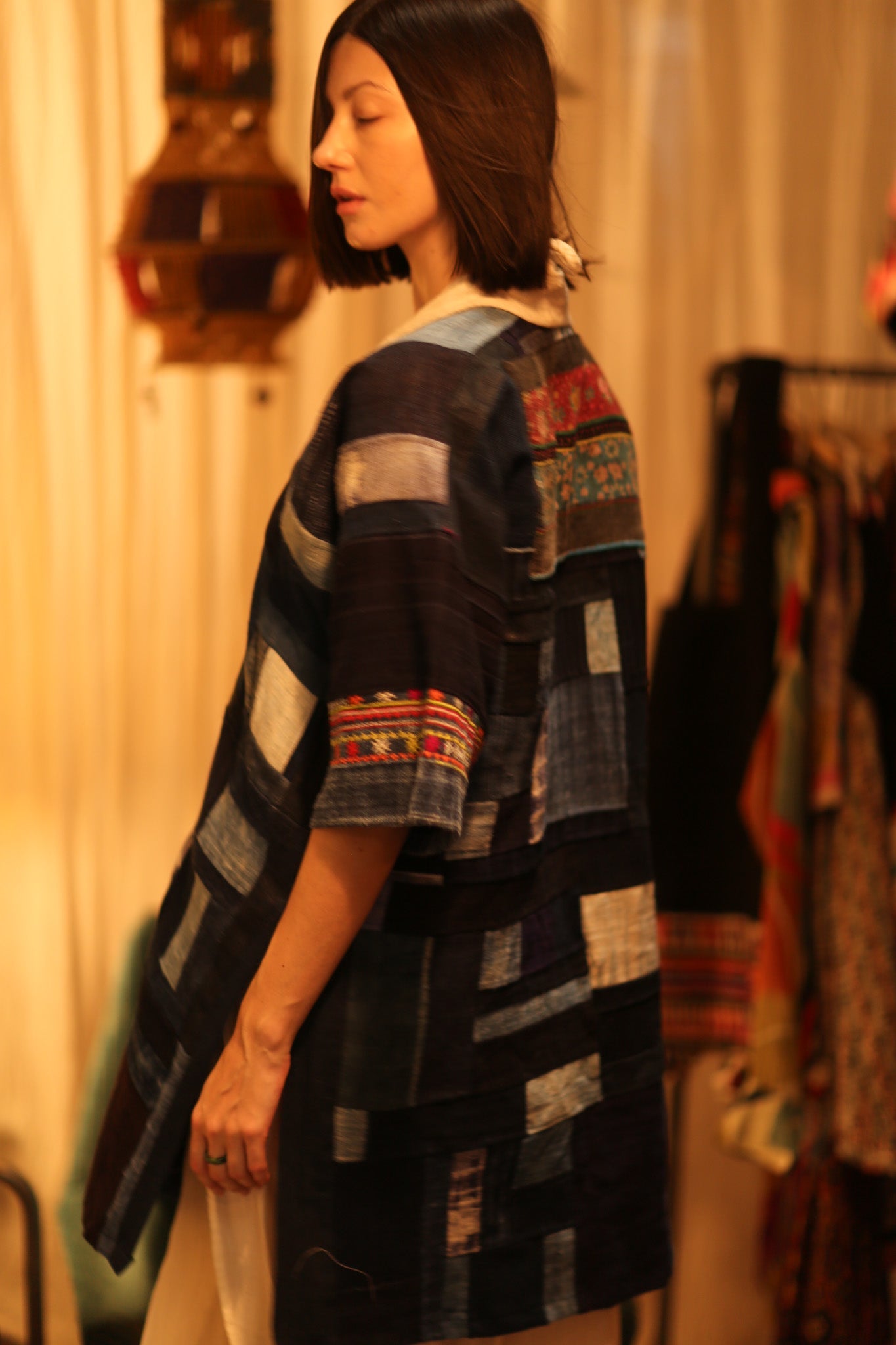 TRIBAL ARTISAN KIMONO PITRA - BANGKOK TAILOR CLOTHING STORE - HANDMADE CLOTHING
