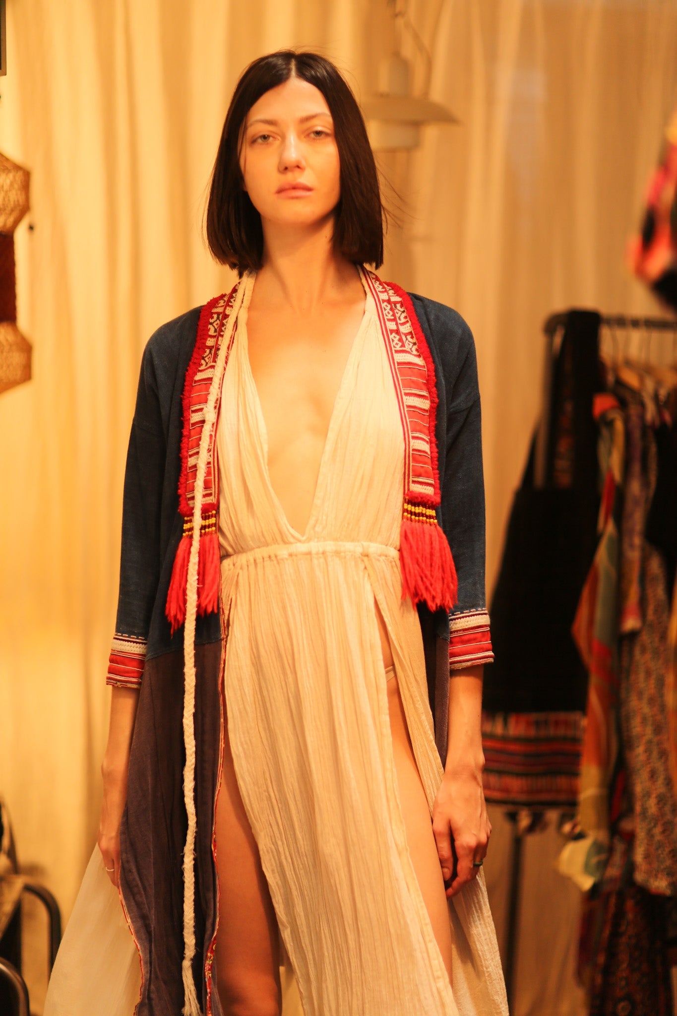 TRIBAL ARTISAN KIMONO RITU - BANGKOK TAILOR CLOTHING STORE - HANDMADE CLOTHING