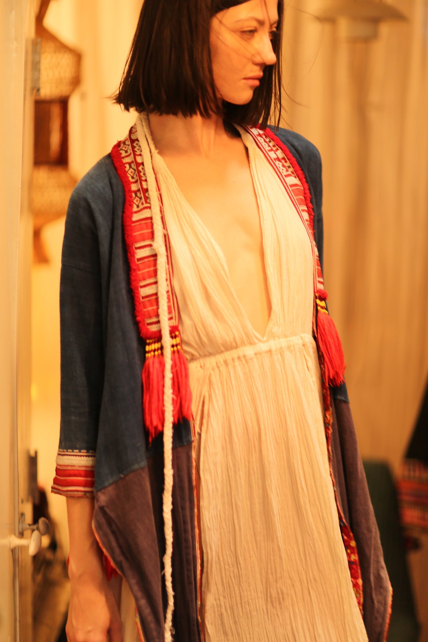 TRIBAL ARTISAN KIMONO RITU - BANGKOK TAILOR CLOTHING STORE - HANDMADE CLOTHING