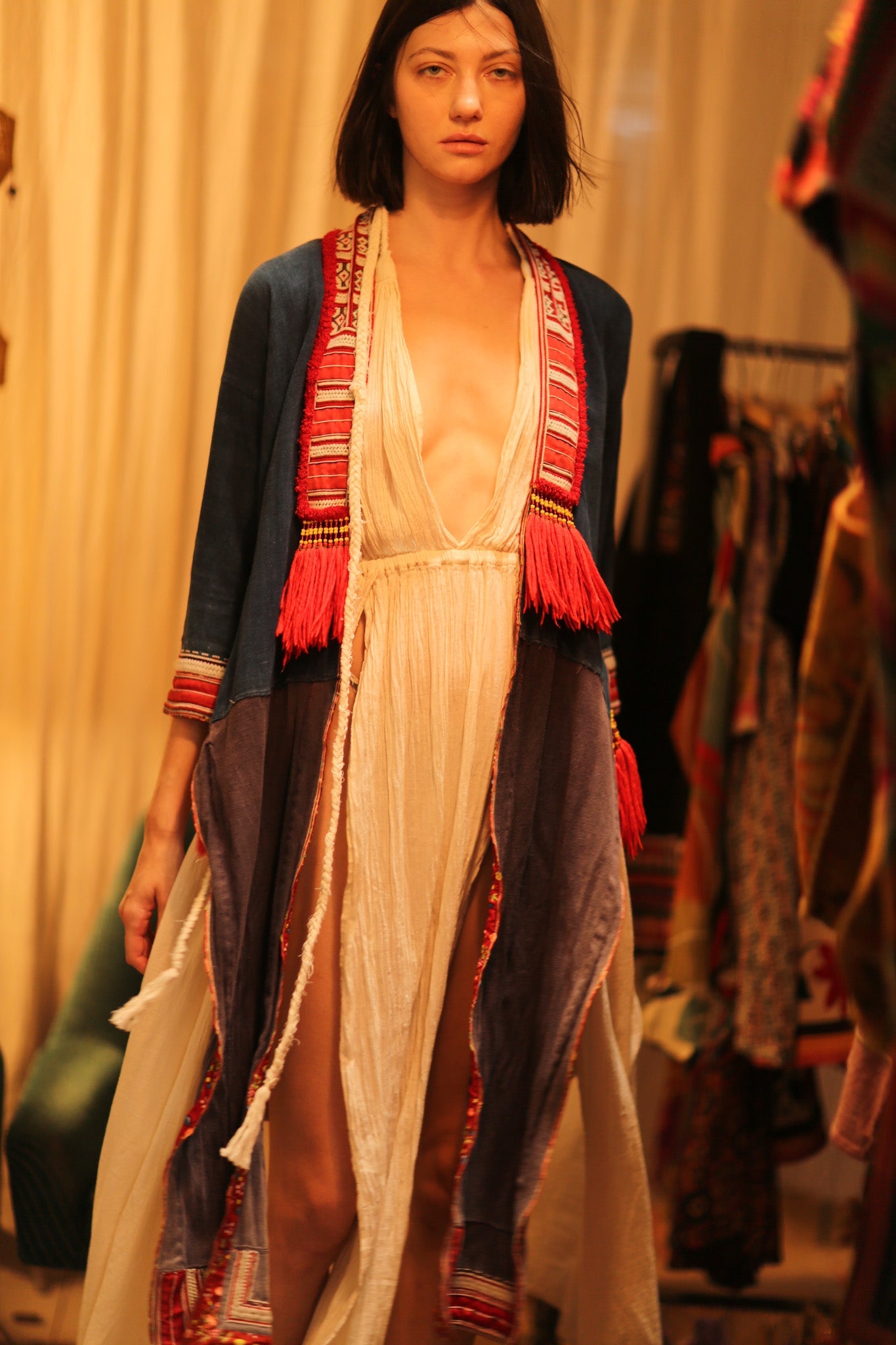 TRIBAL ARTISAN KIMONO RITU - BANGKOK TAILOR CLOTHING STORE - HANDMADE CLOTHING