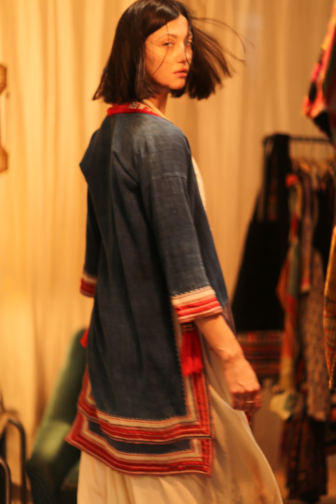 TRIBAL ARTISAN KIMONO RITU - BANGKOK TAILOR CLOTHING STORE - HANDMADE CLOTHING