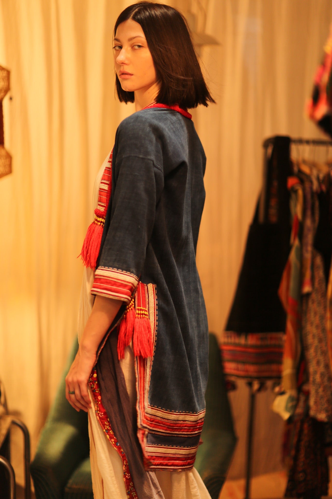 TRIBAL ARTISAN KIMONO RITU - BANGKOK TAILOR CLOTHING STORE - HANDMADE CLOTHING