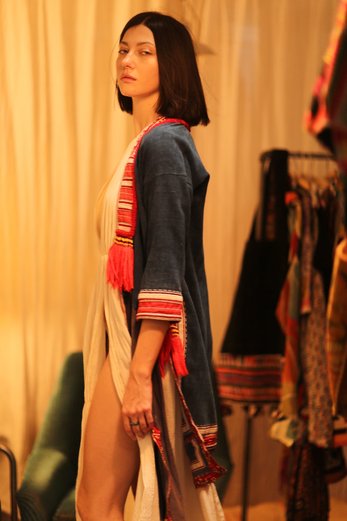 TRIBAL ARTISAN KIMONO RITU - BANGKOK TAILOR CLOTHING STORE - HANDMADE CLOTHING