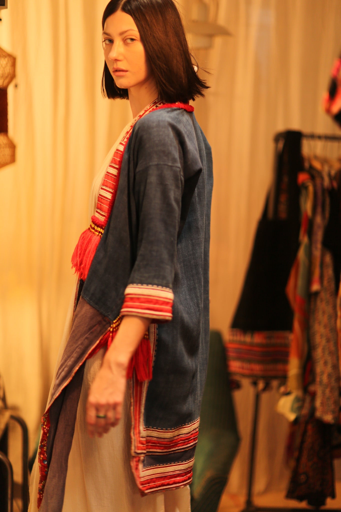 TRIBAL ARTISAN KIMONO RITU - BANGKOK TAILOR CLOTHING STORE - HANDMADE CLOTHING
