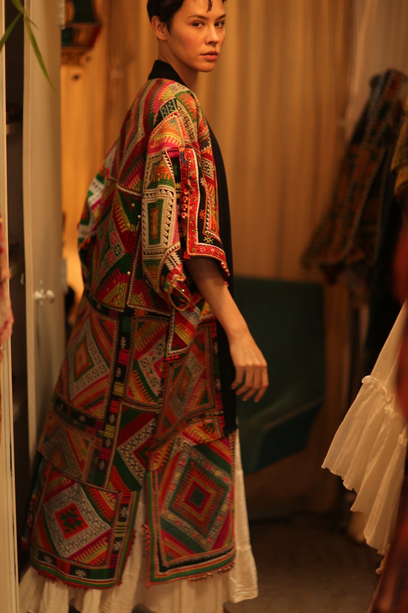 TRIBAL COAT DUSTER BILAL - BANGKOK TAILOR CLOTHING STORE - HANDMADE CLOTHING