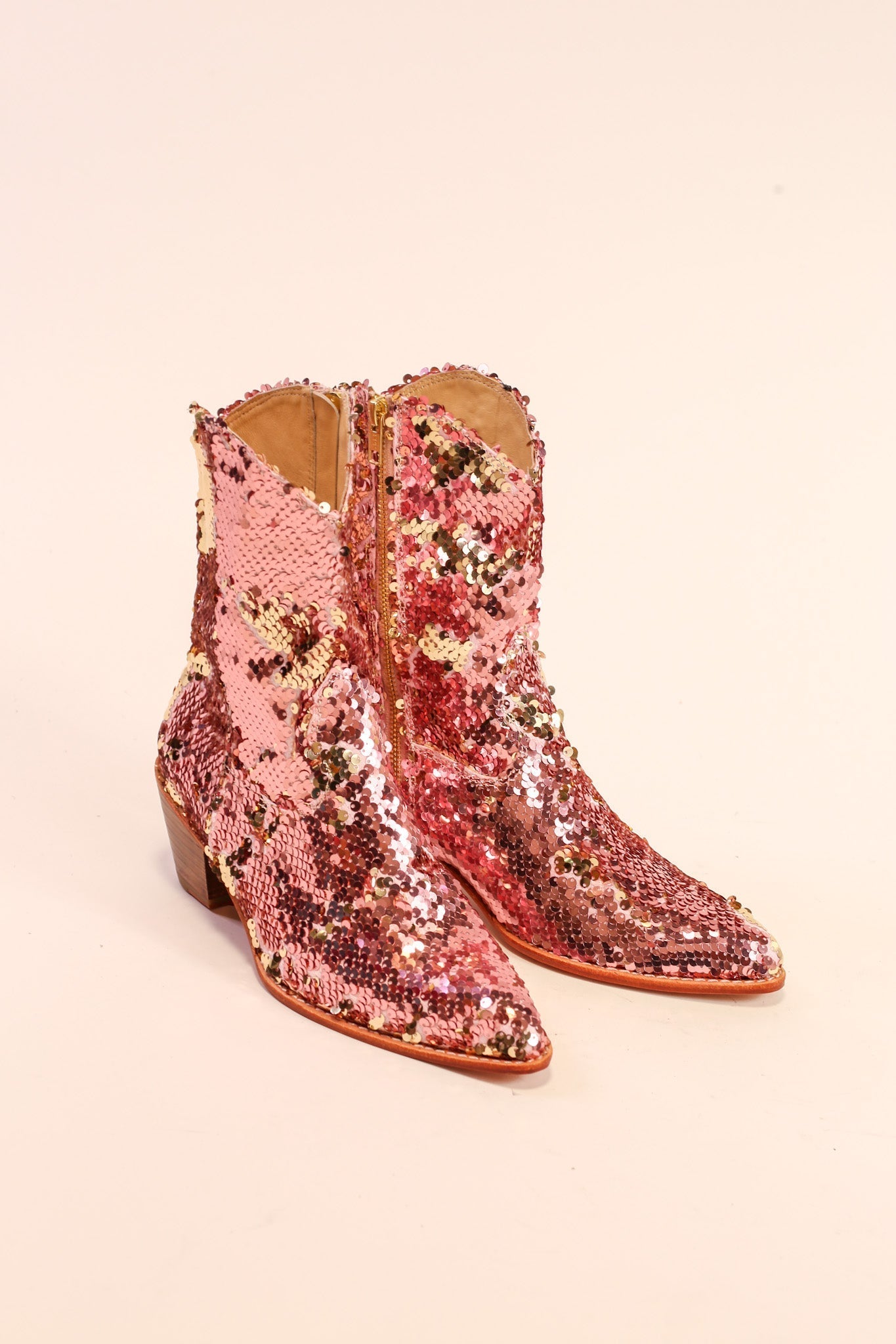 TWO TONE SEQUIN BOOTS TAHSI - BANGKOK TAILOR CLOTHING STORE - HANDMADE CLOTHING