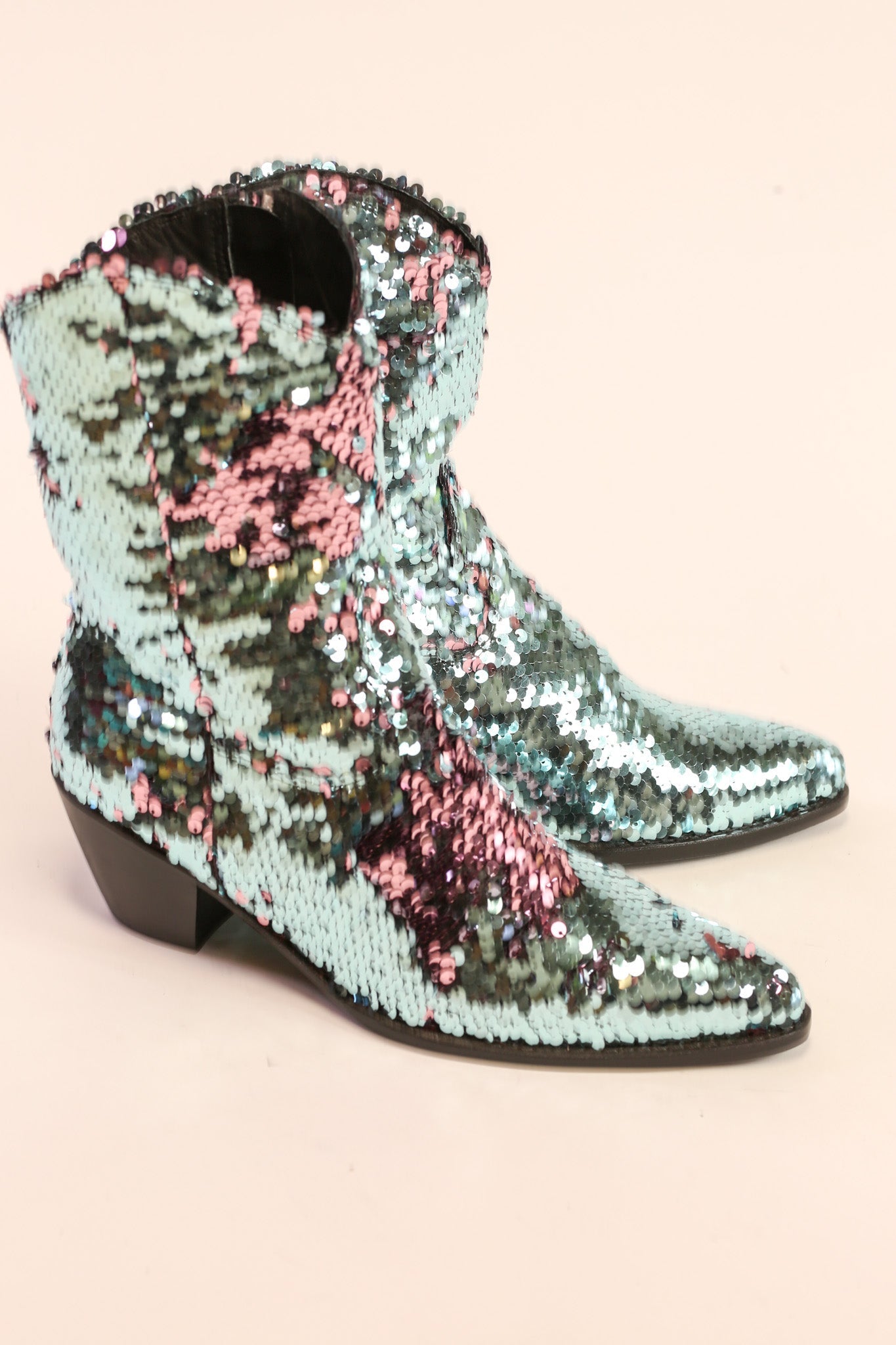 TWO TONE SEQUIN BOOTS TAHSI - BANGKOK TAILOR CLOTHING STORE - HANDMADE CLOTHING