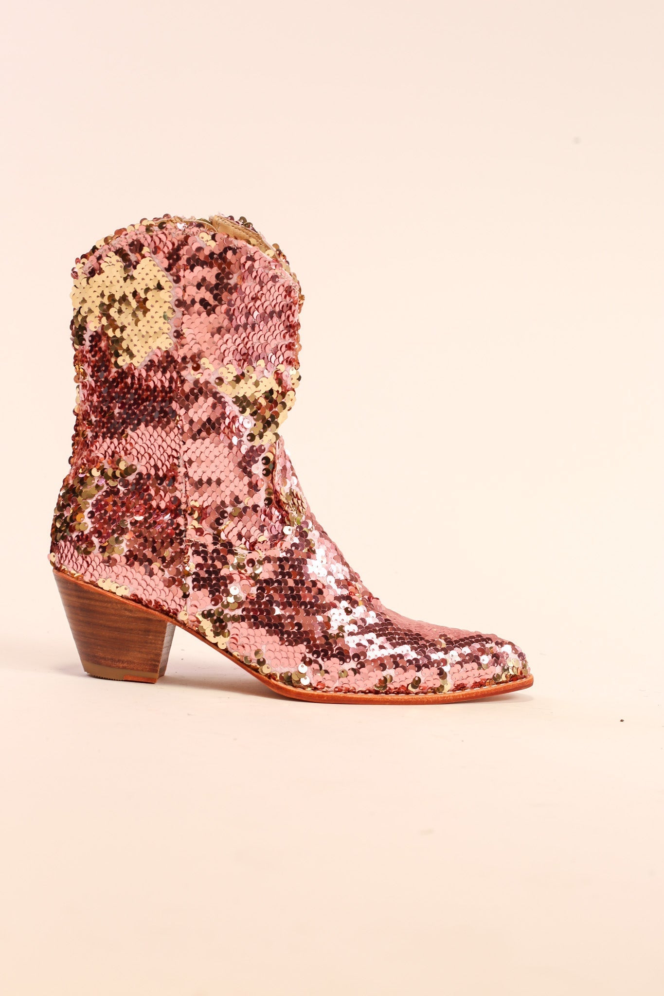 Multi color sequin booties hotsell