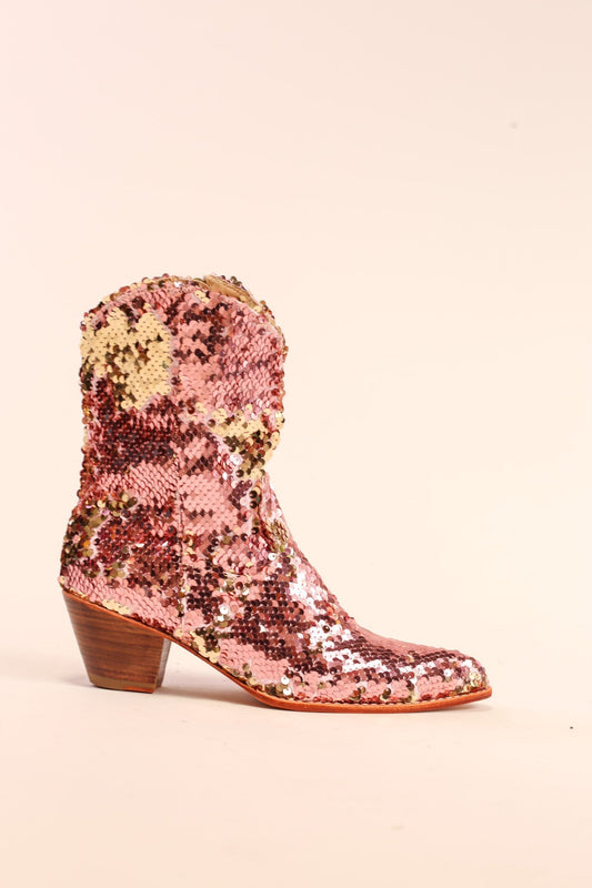 TWO TONE SEQUIN BOOTS TAHSI - BANGKOK TAILOR CLOTHING STORE - HANDMADE CLOTHING