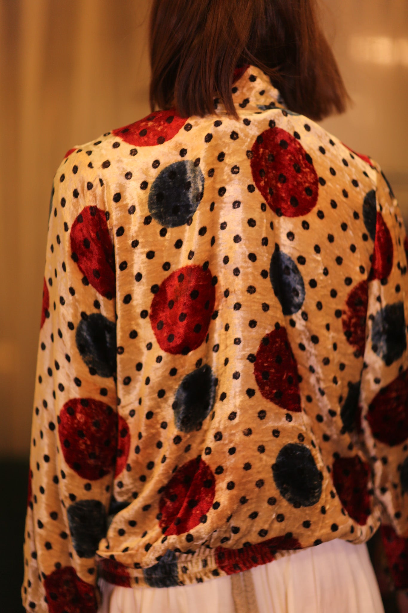 VELVET BOMBER JACKET FMOON - BANGKOK TAILOR CLOTHING STORE - HANDMADE CLOTHING