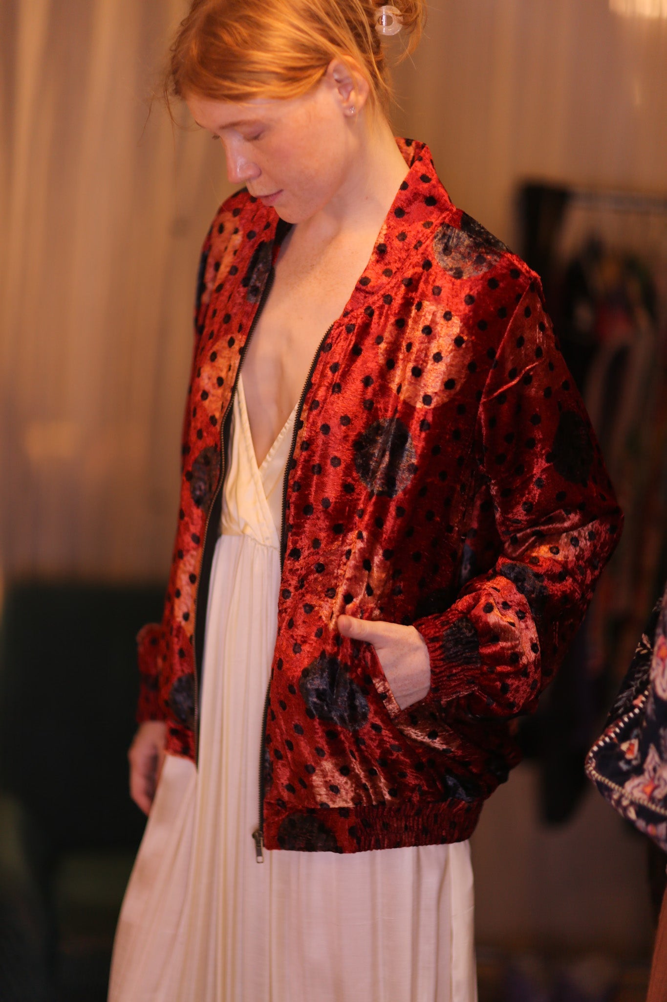 VELVET BOMBER JACKET RMED - BANGKOK TAILOR CLOTHING STORE - HANDMADE CLOTHING