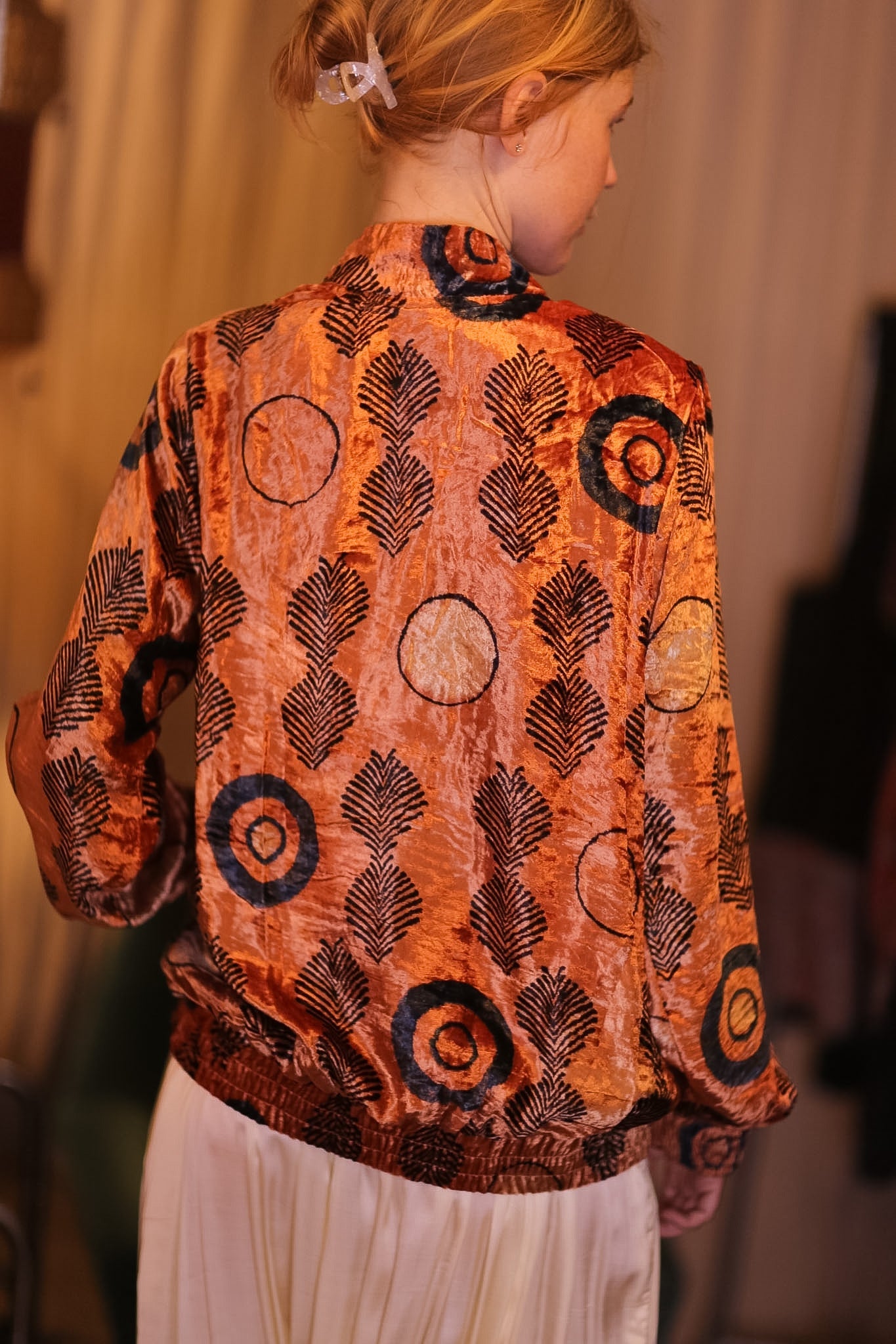 VELVET BOMBER JACKET SUNSET - BANGKOK TAILOR CLOTHING STORE - HANDMADE CLOTHING