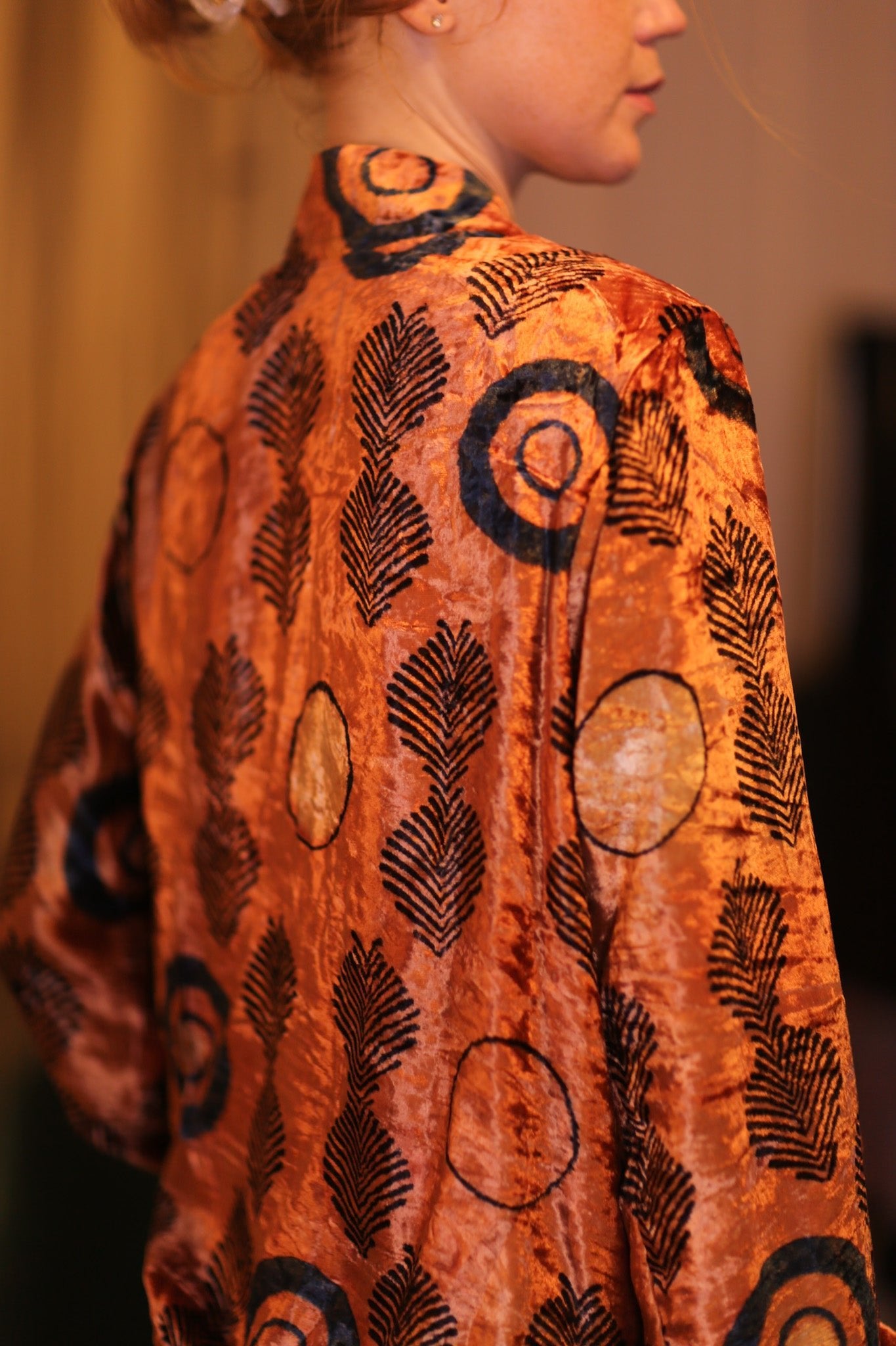 VELVET BOMBER JACKET SUNSET - BANGKOK TAILOR CLOTHING STORE - HANDMADE CLOTHING