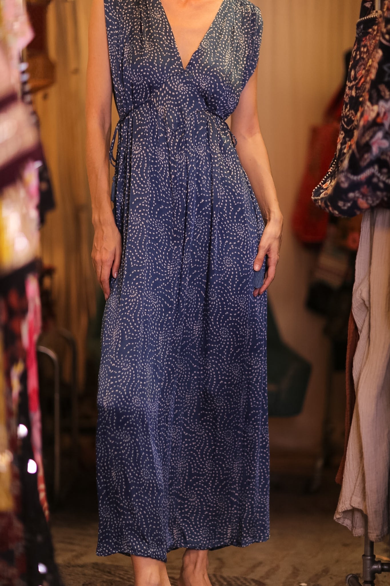 VICTORIA SILK DRESS MARINA - BANGKOK TAILOR CLOTHING STORE - HANDMADE CLOTHING