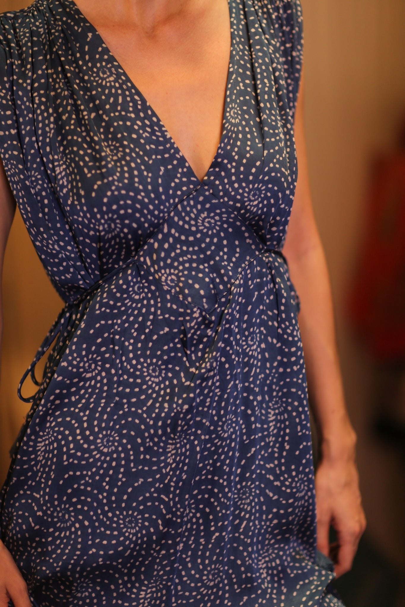 VICTORIA SILK DRESS MARINA - BANGKOK TAILOR CLOTHING STORE - HANDMADE CLOTHING