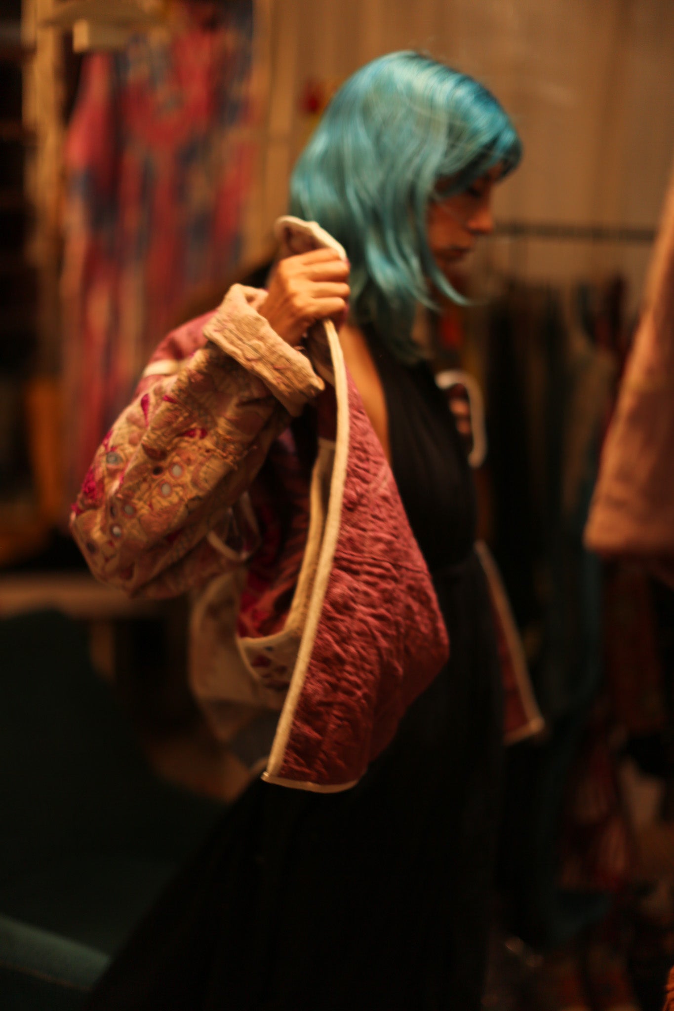 VINTAGE ANTIQUE FABRIC JACKET DEFNE - BANGKOK TAILOR CLOTHING STORE - HANDMADE CLOTHING