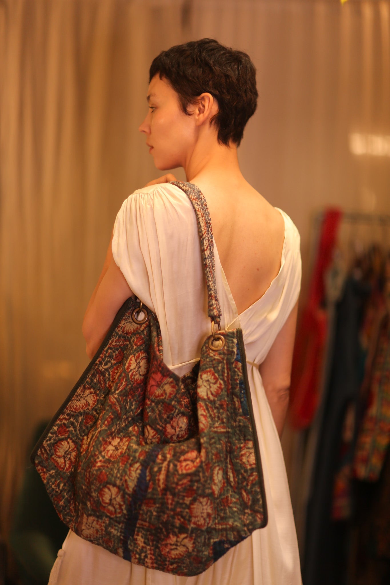 VINTAGE STYLE KANTHA BAG MERIA - BANGKOK TAILOR CLOTHING STORE - HANDMADE CLOTHING
