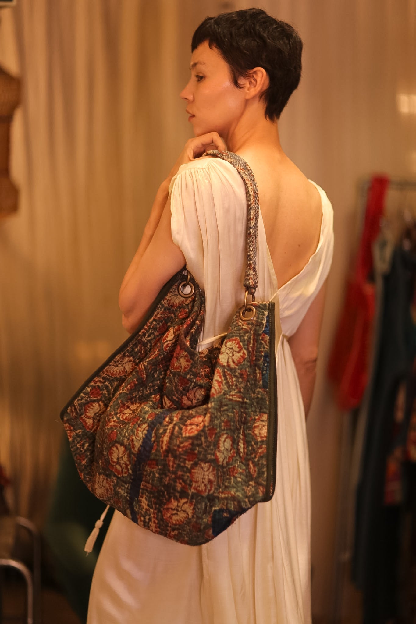 VINTAGE STYLE KANTHA BAG MERIA - BANGKOK TAILOR CLOTHING STORE - HANDMADE CLOTHING