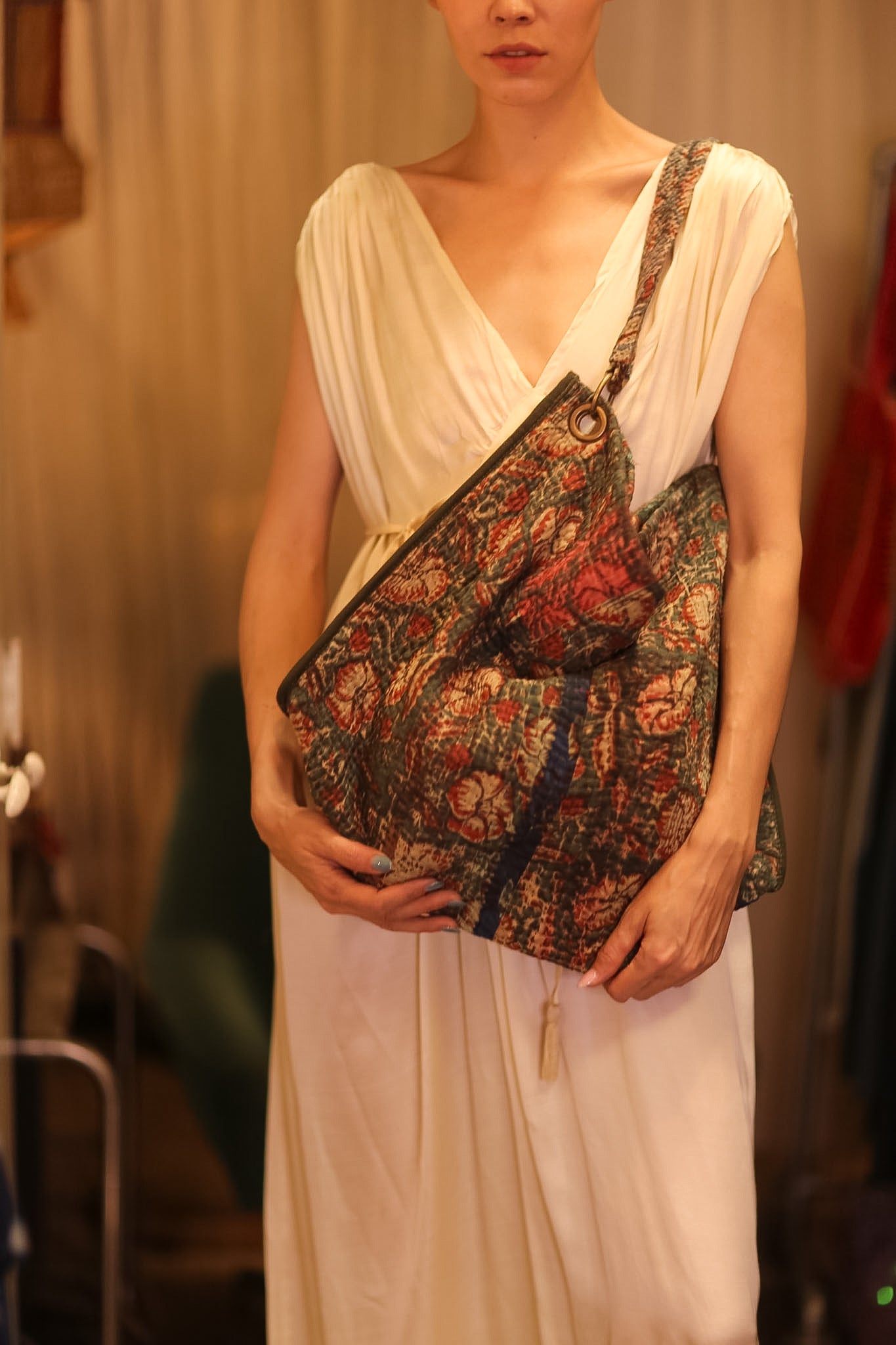 VINTAGE STYLE KANTHA BAG MERIA - BANGKOK TAILOR CLOTHING STORE - HANDMADE CLOTHING