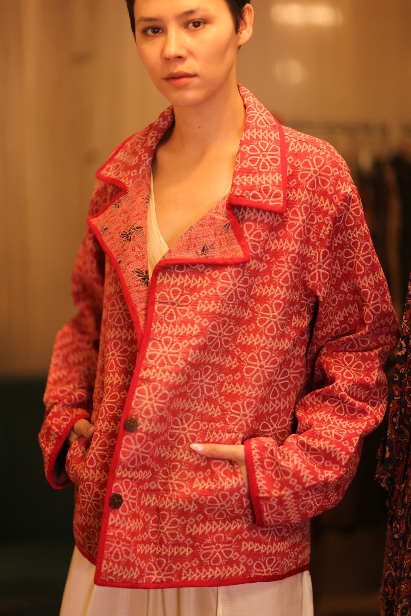 VINTAGE STYLE KANTHA JACKET ALBA - BANGKOK TAILOR CLOTHING STORE - HANDMADE CLOTHING