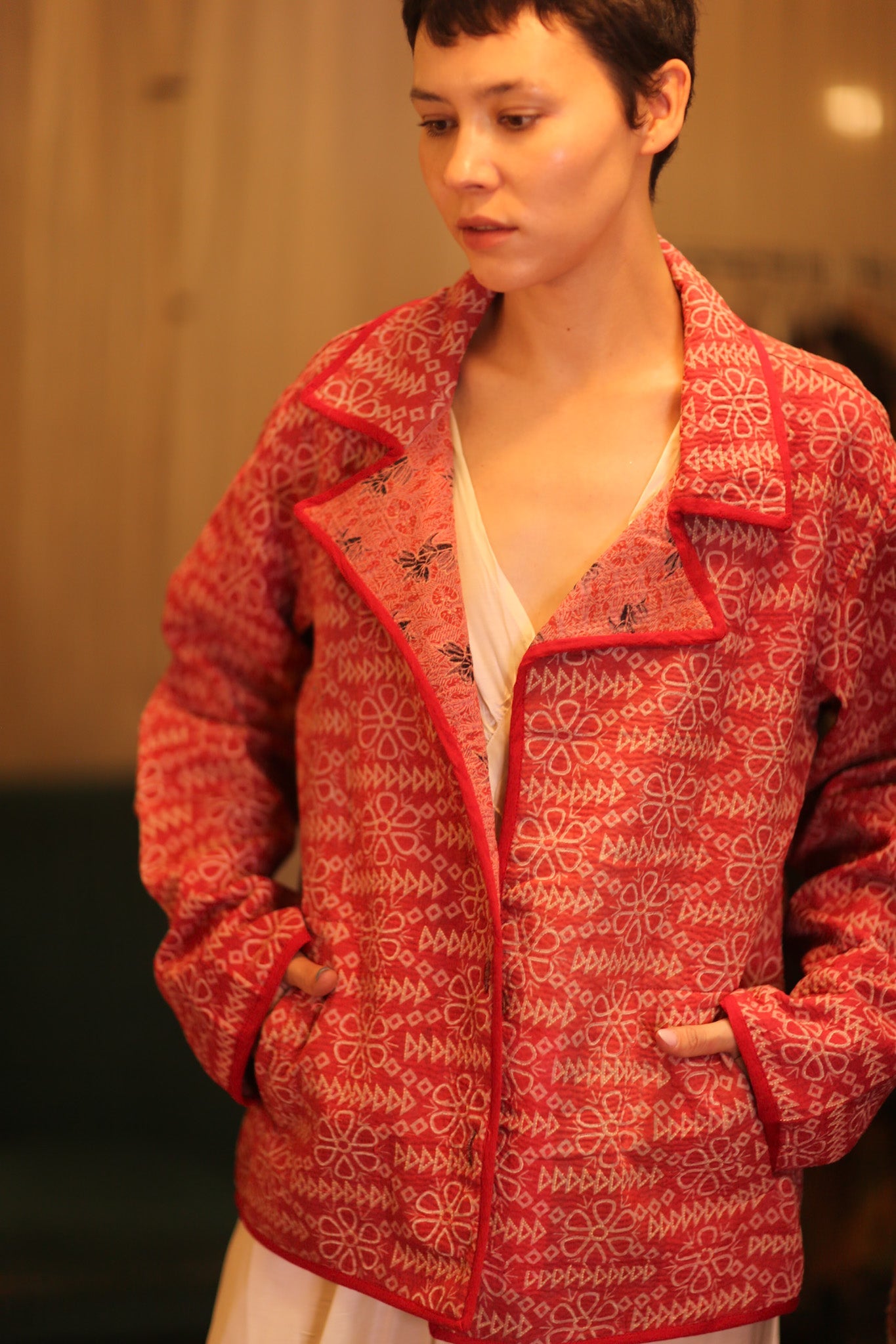 VINTAGE STYLE KANTHA JACKET ALBA - BANGKOK TAILOR CLOTHING STORE - HANDMADE CLOTHING