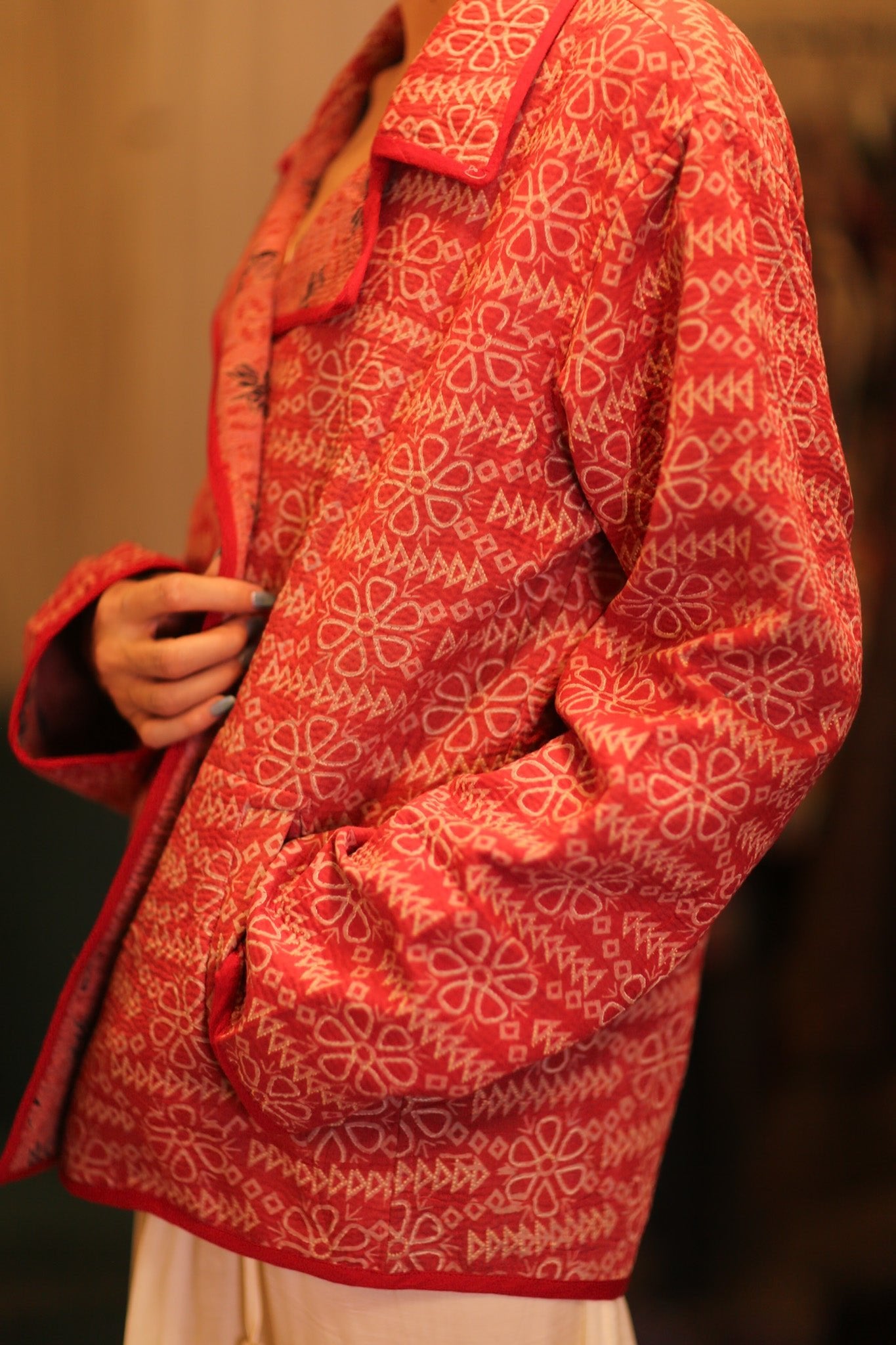 VINTAGE STYLE KANTHA JACKET ALBA - BANGKOK TAILOR CLOTHING STORE - HANDMADE CLOTHING