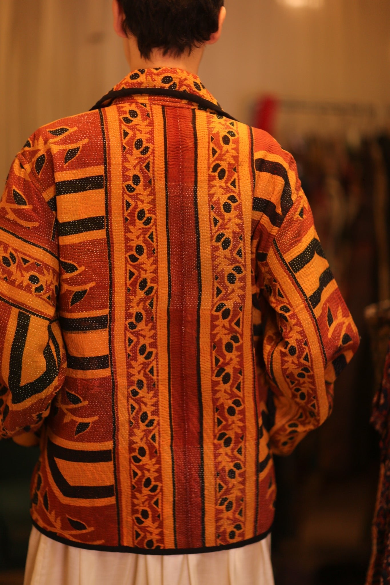 VINTAGE STYLE KANTHA JACKET ZAM - BANGKOK TAILOR CLOTHING STORE - HANDMADE CLOTHING